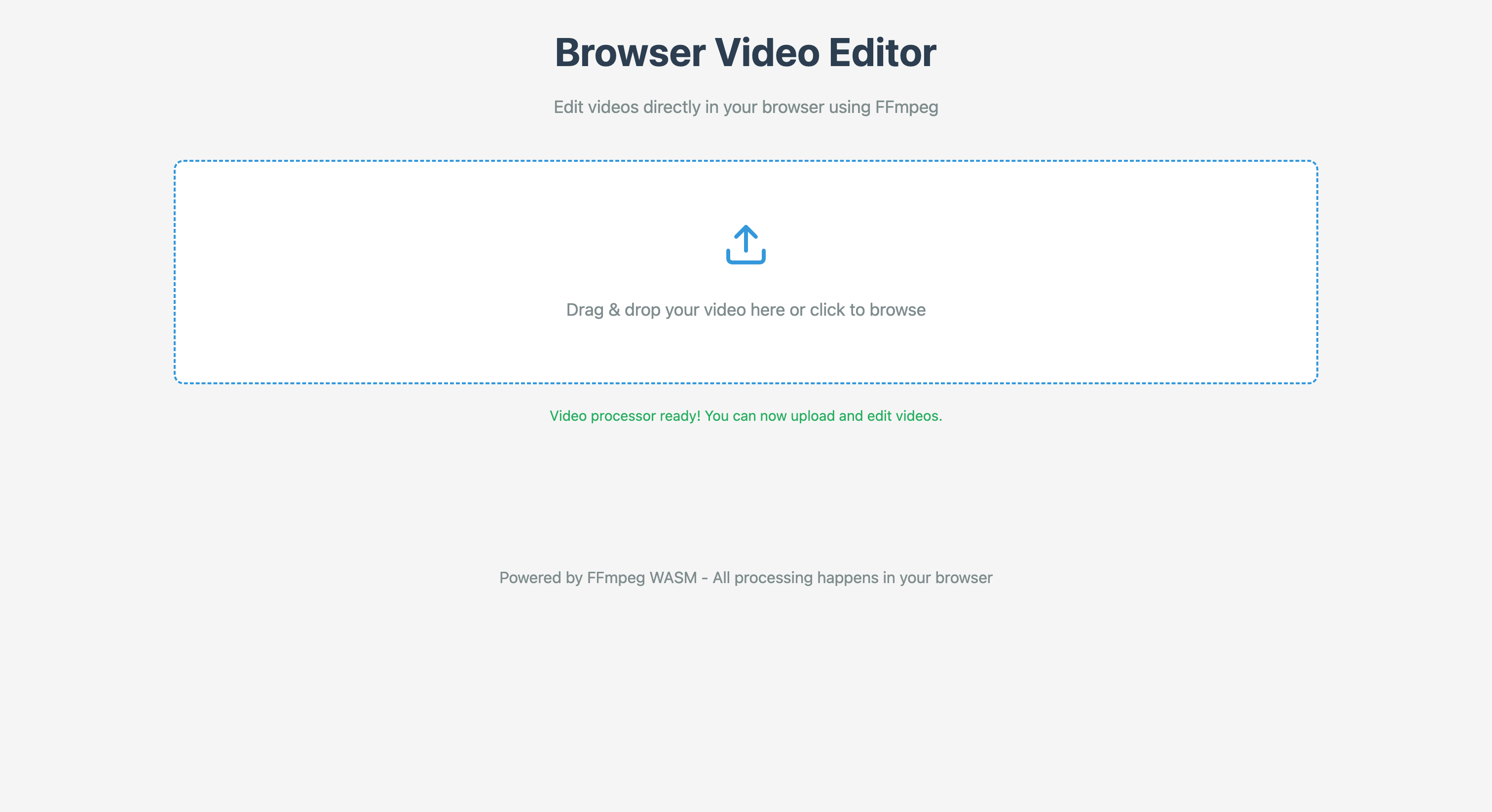 Browser Video Editor Interface